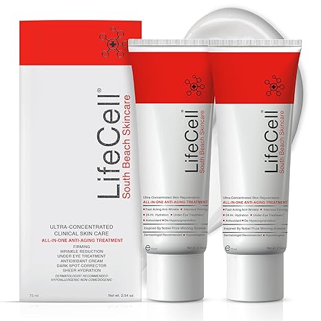 LifeCell Anti-Aging Cream 2-Pack – Retinol, Vitamin C & Hyaluronic Acid
