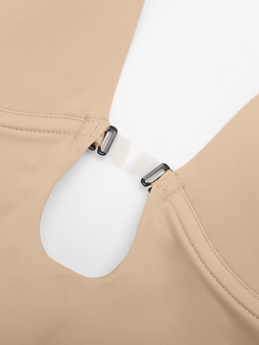 Hipnexa® – Plunge Back Shaping Bodysuit with Removable Butt and Hip Pads
