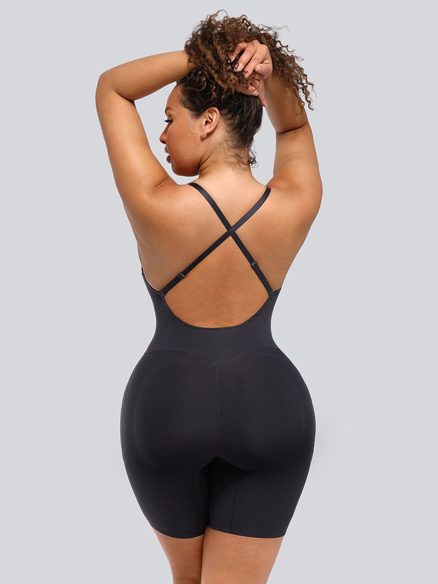 Hipnexa® – Plunge Back Shaping Bodysuit with Removable Butt and Hip Pads