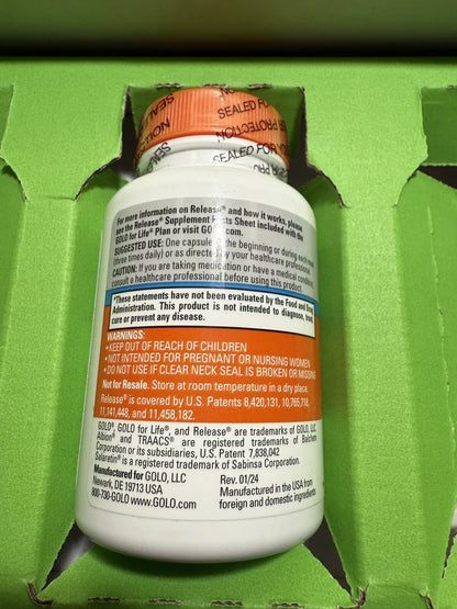 GOLO Release Dietary Supplement 90 Capsules New Factory Sealed Exp.10/2026