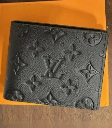 Louis Vuitton Black Monogram Leather Wallet – Luxury Designer Bifold